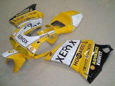 1993-2005 White Yellow Glossy Black Xerox Ducati 748 916 996 996S Motorcycle Fairings