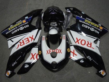 2005-2006 White Glossy Black Red Xerox Ducati 749 Motorcycle Fairings