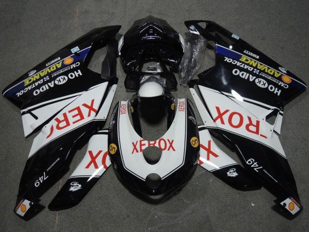 2005-2006 White Glossy Black Red Xerox Ducati 749 Motorcycle Fairings