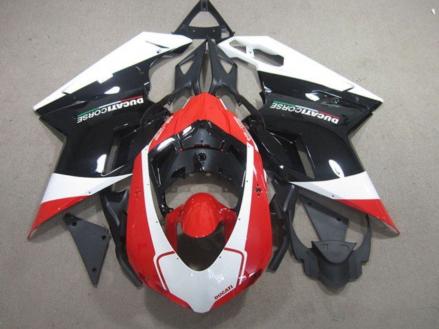 2007-2014 White Red Glossy Black Ducati 848 1098 1198 Bike Fairings