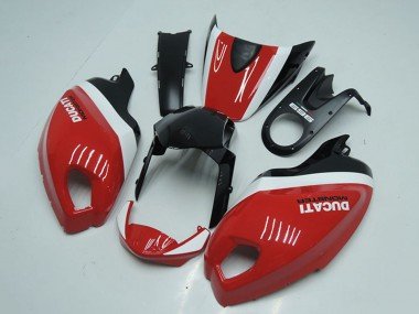2008-2012 White Red Glossy Black Ducati Monster 696 Motorcycle Fairings