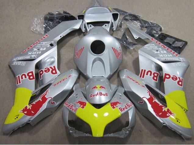 2004-2005 Silver Yellow Red Bull Honda CBR1000RR Motorcycle Fairings