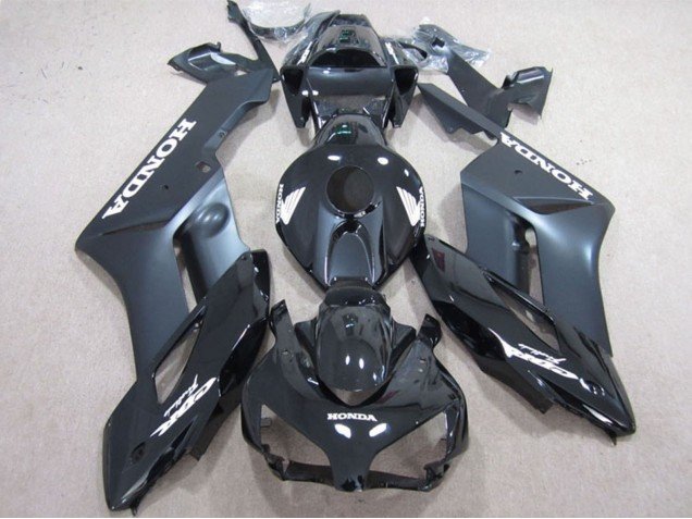 2004-2005 Glossy Black Matte Black White Decals Honda CBR1000RR Motorcycle Fairings