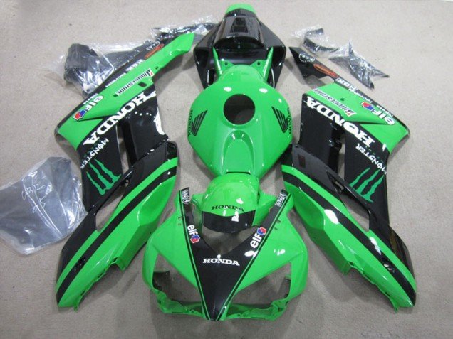 2004-2005 Green Glossy Black Monster Honda CBR1000RR Motorcycle Fairings