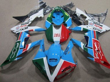 2004-2005 White Blue Red Green Motul Honda CBR1000RR Motorcycle Fairings