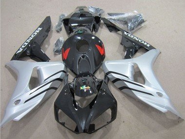 2006-2007 Silver Glossy Black Honda CBR1000RR Bike Fairings