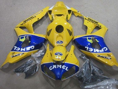 2006-2007 Yellow Blue Camel Honda CBR1000RR Motorcycle Fairings