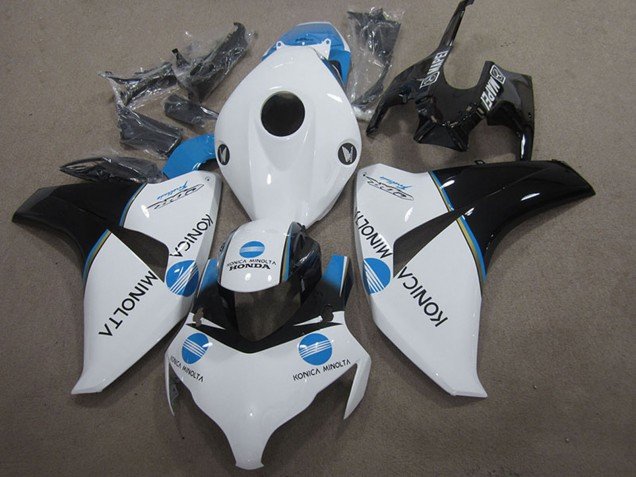 2008-2011 White Blue Glossy Black Konica Minolta Honda CBR1000RR Motorcycle Fairing