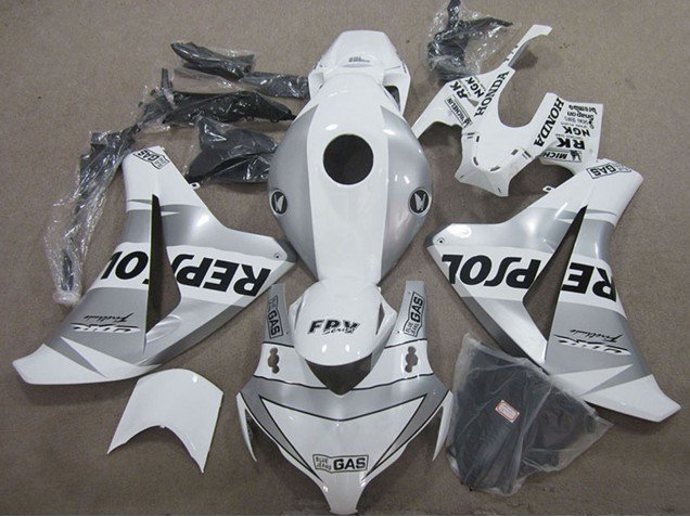 2008-2011 White Silver Black Repsol Honda CBR1000RR Motorcycle Fairing