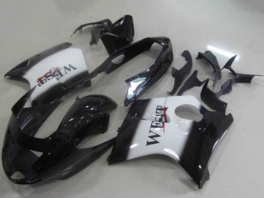1996-2007 Glossy Black White West Honda CBR1100XX Blackbird Abs Motorcycle Fairings