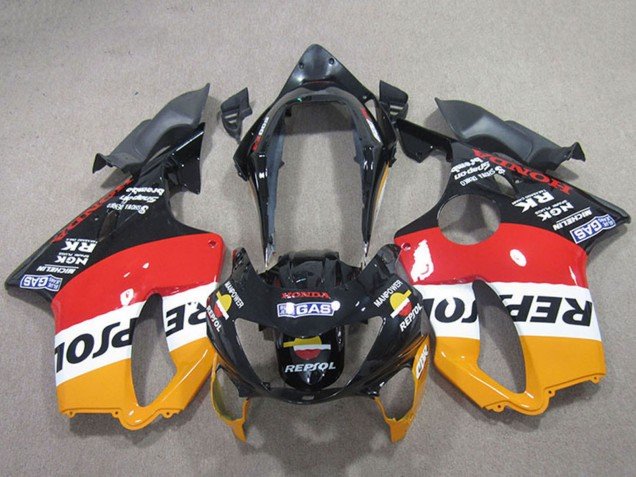 1999-2000 Orange White Red Glossy Black Repsol Honda CBR600 F4 Motorcycle Fairings