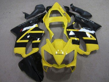2001-2003 Yellow Glossy Black Honda CBR600 F4i Motorcycle Fairing Kits