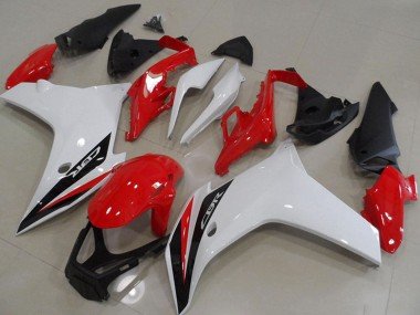 2011-2013 White Red Glossy Black Honda CBR600F Motorcycle Fairings