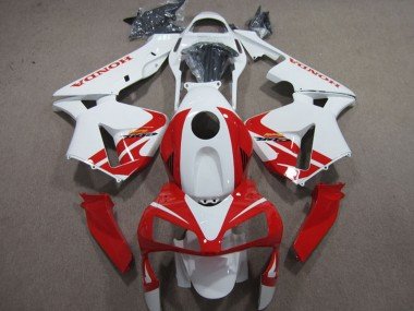 2003-2004 White Red Honda CBR600RR Motorcycle Fairings
