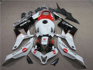 2007-2008 White Red Glossy Black Konica Minolta MAPEI Honda CBR600RR Motorcycle Fairings