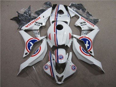 2007-2008 White Blue Red R Honda CBR600RR Motorcycle Fairings