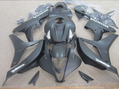 2007-2008 Matte Black White Decals Honda CBR600RR Motorcycle Fairing
