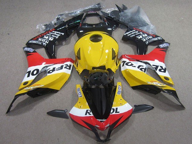 2007-2008 Yellow White Red Glossy Black Repsol Honda CBR600RR Motorcycle Fairings