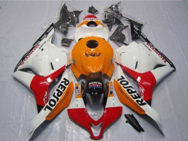 2009-2012 Orange White Red Glossy Black Repsol Honda CBR600RR Motorcycle Fairings Kits