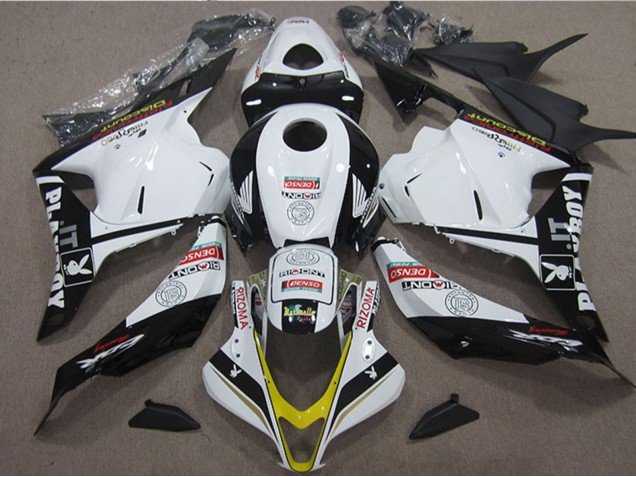 2009-2012 White Yellow Glossy Black Rizoma Playboy Honda CBR600RR Motorcycle Fairings