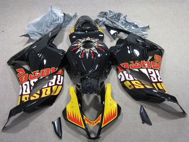 2009-2012 Yellow Glossy Black Red Rossi Honda CBR600RR Motorcycle Fairings