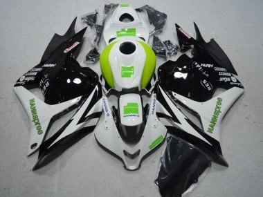 2009-2012 White Green Glossy Black Hannspree Honda CBR600RR Motorcycle Fairing