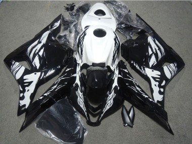 2009-2012 White Glossy Black Honda CBR600RR Bike Fairings
