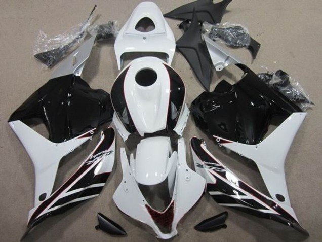 2009-2012 White Glossy Black Honda CBR600RR Motorcycle Fairing Kits
