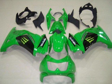 2008-2012 Green Black Monster Kawasaki ZX250R Motorcycle Fairings