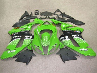2007-2008 Green Touch 4 Kawasaki ZX6R Motorcycle Fairings