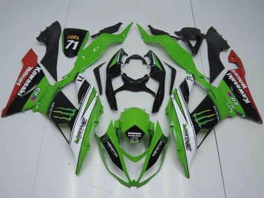 2013-2018 Green White Black Red Monster Kawasaki ZX6R Motorcycle Fairings
