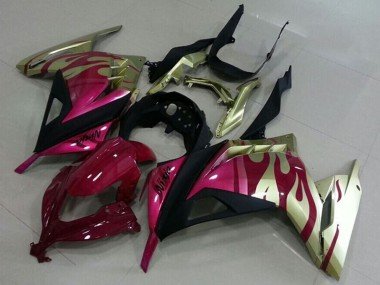 2013-2018 Glold Pink Red Black Kawasaki ZX300R Motorcycle Fairings