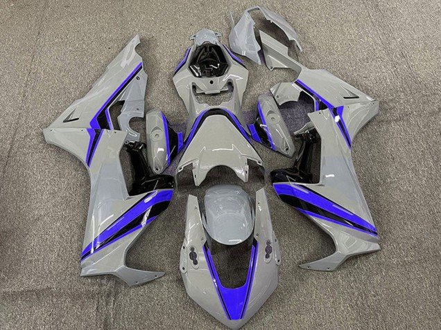 2017-2023 Nardo Grey with Blue Stripe Honda CBR1000RR Motorcycle Fairings