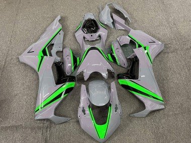 2017-2023 Nardo Grey with Green Stripe Honda CBR1000RR Motorcycle Fairings