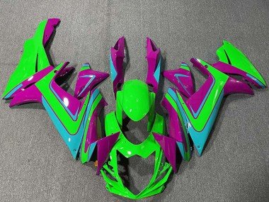 2011-2024 Green Magenta Light Blue Suzuki GSXR 600 / GSXR 750 Motorcycle Fairings