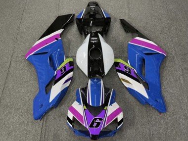 2004-2005 White Blue Purple Yellow Glossy Black 6 Honda CBR1000RR Motorcycle Fairings