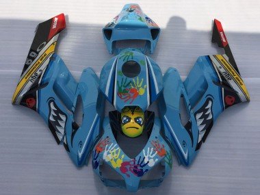 2004-2005 Blue Yellow Black Red Shark Honda CBR1000RR Motorcycle Fairings