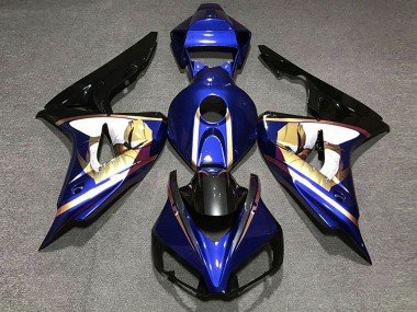 2006-2007 Blue White Gold Glossy Black Honda CBR1000RR Motorcycle Fairings