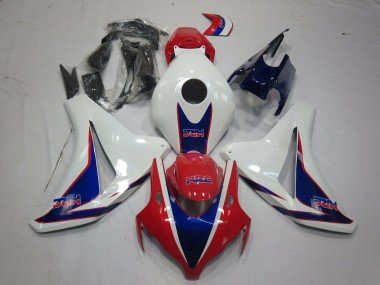 2008-2011 White Red Blue HRC Style Honda CBR1000RR Motorcycle Fairings