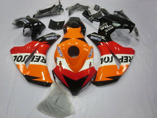 2008-2011 Orange White Red Glossy Black Repsol Honda CBR1000RR Bike Fairings