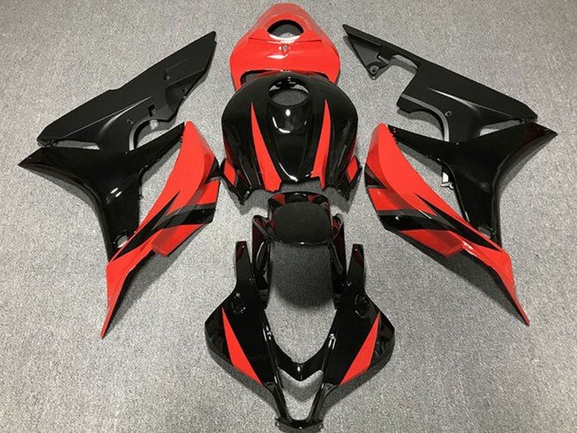 2007-2008 Red Glossy Black Honda CBR600RR Motorcycle Fairings