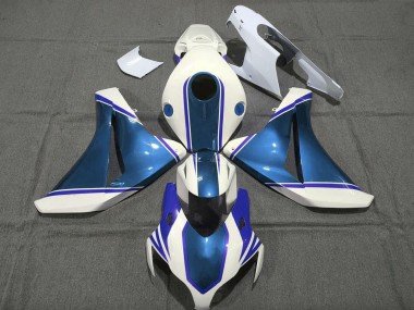 2008-2011 White Glossy Pearl Blue Honda CBR1000RR Motorcycle Fairings