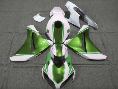 2008-2011 White Glossy Pearl Green Honda CBR1000RR Motorcycle Fairings