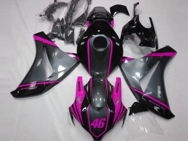 2008-2011 Grey Pink Matte Black Motul 46 Honda CBR1000RR Motorcycle Fairings