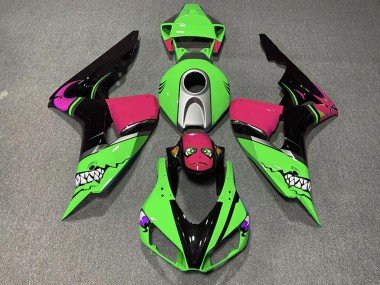 2006-2007 Green Silver Pink Glossy Black Shark Honda CBR1000RR Motorcycle Fairings