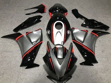 2012-2016 Gunmetal Grey Glossy Black Red Honda CBR1000RR Motorcycle Fairings