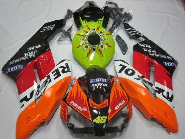 2004-2005 Lime Green Orange White Red Glossy Black Rossi Repsol Honda CBR1000RR Motorcycle Fairings