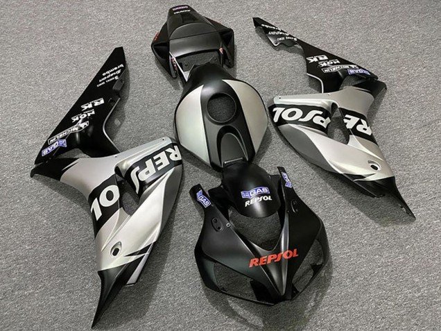 2006-2007 Silver Matte Black Repsol Honda CBR1000RR Motorcycle Fairings