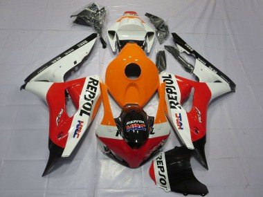 2006-2007 Orange White Red Glossy Black Repsol HRC Honda CBR1000RR Motorcycle Fairings