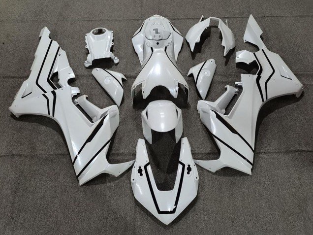 2017-2023 Pearl White Black Lining Honda CBR1000RR Motorcycle Fairings